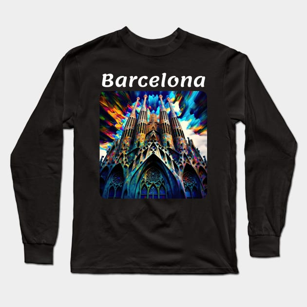 Barcelona, Spain v1 Long Sleeve T-Shirt by AI-datamancer